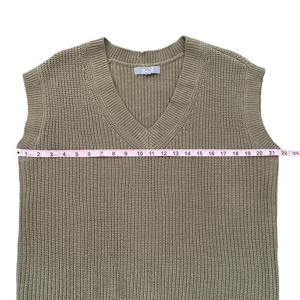 Marled NEW Burnt Olive Sleeveless Sweater Vest Large - Picture 5 of 8